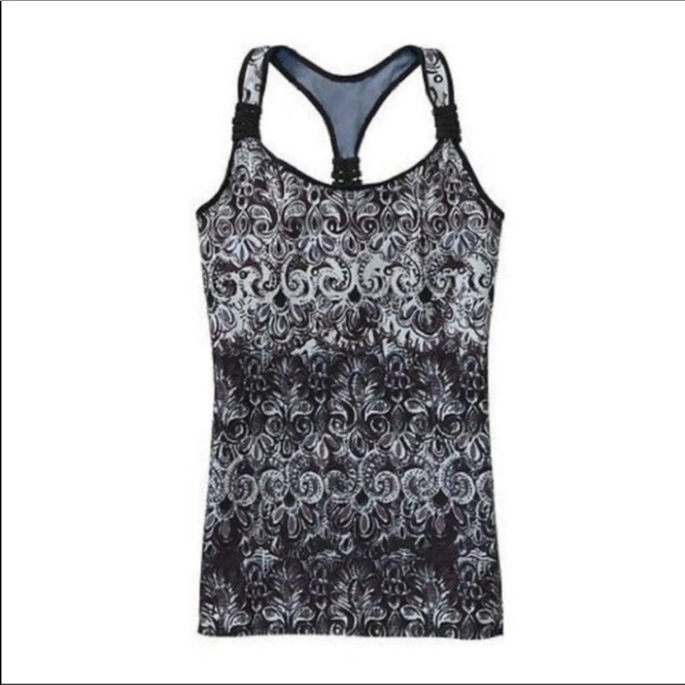 💕EUC Athleta Fuse Racerback Paisley Print Tank Top XL